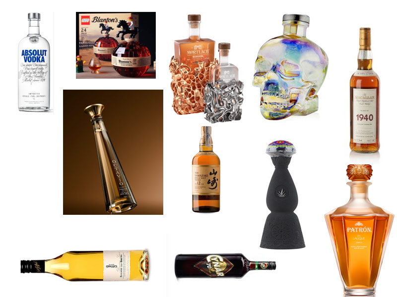 Unique liquor bottles